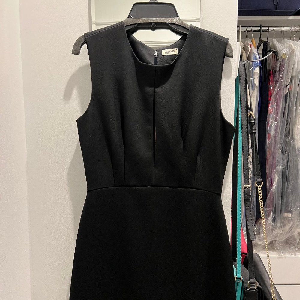 L'Agence Black Cocktail Dress size 4 with cutouts (NEVER WORN)